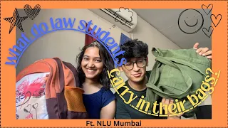 what do law students carry in their bags? ft. NLU Mumbai