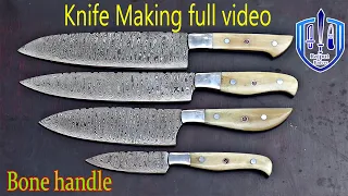 Kitchen Knife set making handmade with Bone handle