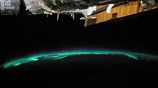 Heavenly perspective Astronaut captures lightning and aurora from space