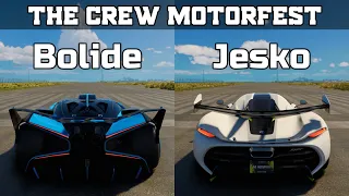 The Crew Motorfest - Bugatti Bolide vs Koenigsegg Jesko - Drag Race