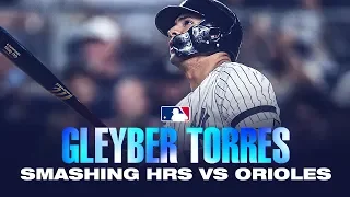 Yankees' Gleyber Torres' 13 home runs against the Orioles in 2019