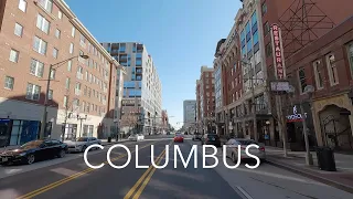 Columbus Ohio City Drive 4K - Downtown Driving Tour