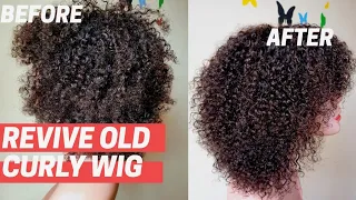 HOW TO: REVIVE/ REVAMP OLD CURLY WIG AND MAKE IT LOOK NEW!