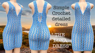 simple crochet lace detailed dress (luna dress)