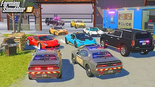 FBI INVADES MILLIONAIRE SUPERCAR GARAGE! (ILLEGAL CARS) | (ROLEPLAY) FARMING SIMULATOR 2019