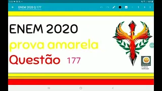 ENEM 2020 prova amarela questão 177, cotas iguais para os sócios