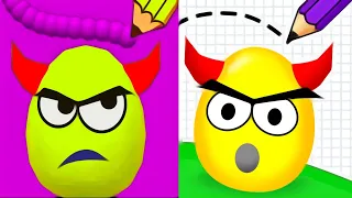 Draw to Smash VS Draw to Smash Mix MaxLevel |Logic Puzzle Gameplay