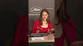 Natalie Portman discusses gender roles while promoting "May December" at Cannes. #shorts