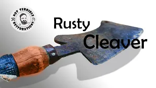 AMAZING Rusty Cleaver Restoration with Oak Handle