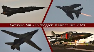 Awesome MiG-23UB ‘Flogger’ flying at Sun ‘n Fun 2023