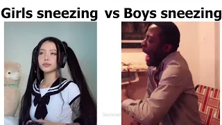 girls sneezing vs boys sneezing #3