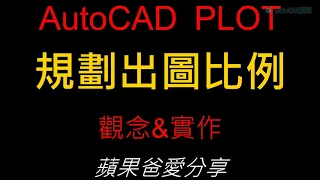 AutoCAD | PLOT | 規劃出圖比例 | 配置出圖