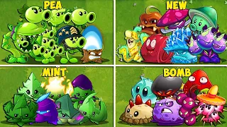 Random 35 PEA x MINT x BOMB x NEW PLANTS Battlez - Who Will Win? - PvZ 2 Plant vs Plant