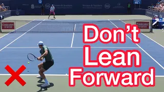 Stop Trying To Lean Forward On Every Shot (Tennis Footwork Explained)