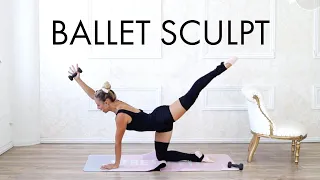 30 MIN Full Body Ballet Sculpt | Beginner Barre Home Workout