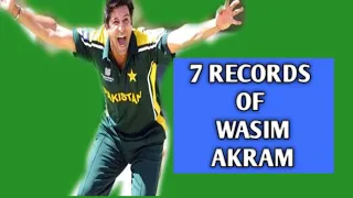 7 RECORDS OF WASIM AKRAM | THE SULTAN OF SWING WASIM AKRAM | WASIM AKRAM HAT TRICK AND BOWLING