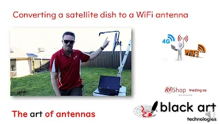 Converting a satellite dish to a WiFi antenna