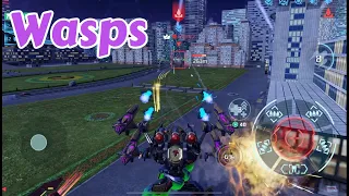 Wasp Typhon Destroying Siren and Titans - War Robots Gameplay