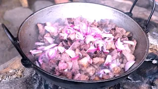 village pork curry  cooking for lunch || Nepali village Kitchen || Natural village cooking Nepal ||