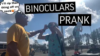 Staring at People With Binoculars Prank!!