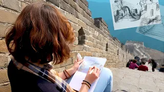 DESSINER sur la GRANDE MURAILLE DE CHINE ! (et autres joyeuses découvertes 🏯 🎏...)