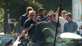 'Expendables 3' cast rolls in on tanks in Cannes