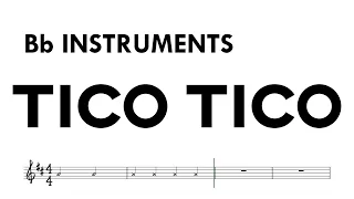 Tico Tico 175bpm Bb Instruments Sheet Music Backing Track Play Along Partitura