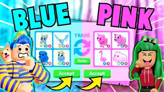 Couples *COLOR TRADING CHALLENGE*...Crush *SCAMMED* Then SURPRISED Me With DREAM PET Adopt Me Roblox