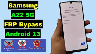 BOOM ! Samsung A22 5G FRP Bypass Android 13 | Samsung A22 Bypass Google Account | Without TalkBack