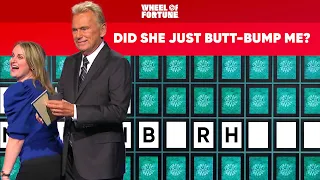 Pat Sajak Gets Butt-Bumped | Wheel of Fortune