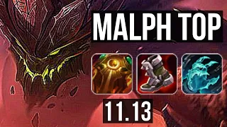 MALPHITE vs NOCTURNE (TOP) | 66% winrate, 6/2/9 | KR Master | v11.13