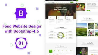 Food Website Design with Bootstrap