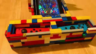 Nintendo Switch virtual pinball cabinet/controller made out of LEGO bricks