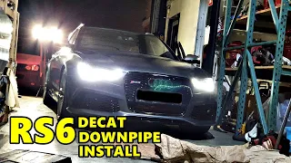 Audi RS6 Downpipe Decat install - PERFORMANCE