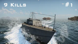 9 Kills in 1st battle - Coastal fleet -  War Thunder Gameplay  (Naval Arcade)