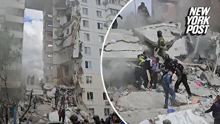 Video shows aftermath of Ukrainian airstrike at apartment block in Belgorod, Russia