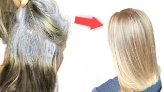 Dye gray hair Step By Step at home | Tutorial dye gray hair in Blonde by Eva Lorman