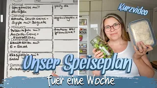 UNSER WOCHENPLAN 🦋 WAS SOLL ICH KOCHEN? 🦋 INSPIRATION FÜR EINE WOCHE 🦋 TAGAUS TAGEIN 🦋  #shorts