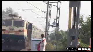 Live accident.Speedy train hits the cow😱😱😱