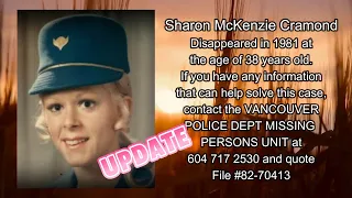 MISSING IN BC UPDATE...Sharon McKenzie Cramond