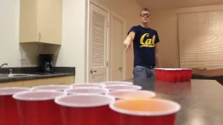 Amazing real beer pong trick shots