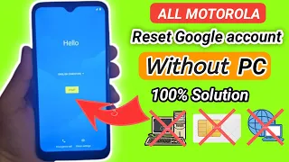 All moto/Motorola Google account bypass reset  || Google account unlock without PC | Urdu | hindi