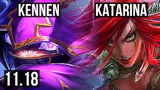 KENNEN vs KATARINA (MID) | 3/0/5, 1.7M mastery, 500+ games | KR Diamond | v11.18