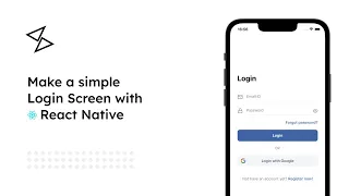 Make a simple Login Screen with React Native - Speed Code
