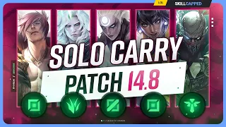 The NEW BEST SOLO CARRY CHAMPIONS on PATCH 14.8 - League of Legends