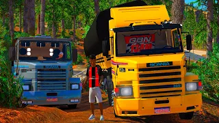 GTA 5 VIDA DE CAMIONEIRO: FIQUEI PRESO NA FLORESTA COM MEU CAMINHAO