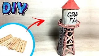 DIY Gravity Falls Silo (with popsicle sticks)