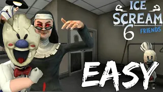 رجل الايس كريم الجزء السادس المستوى السهل Ice Scream 6 Easy Mode Full Gameplay