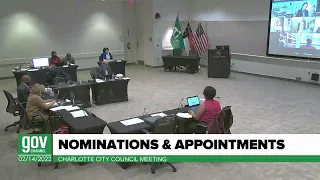 Charlotte City Council Business Meeting - February 14, 2022