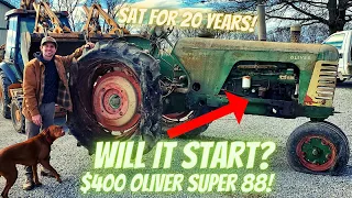 Oliver Super 88 Restoration & History!- WILL IT RUN after sitting for 20 years!? Ep. 1